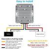 Topsolar Voltage reducer from 24V to 12V 10A 120W IP68