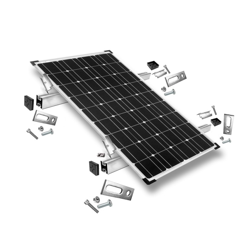 Mounting kit h30mm 1 solar panel with studs for pitched roof.