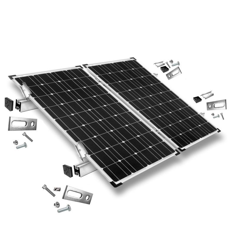 Mounting kit h35mm 2 solar panels with studs for pitched roof.