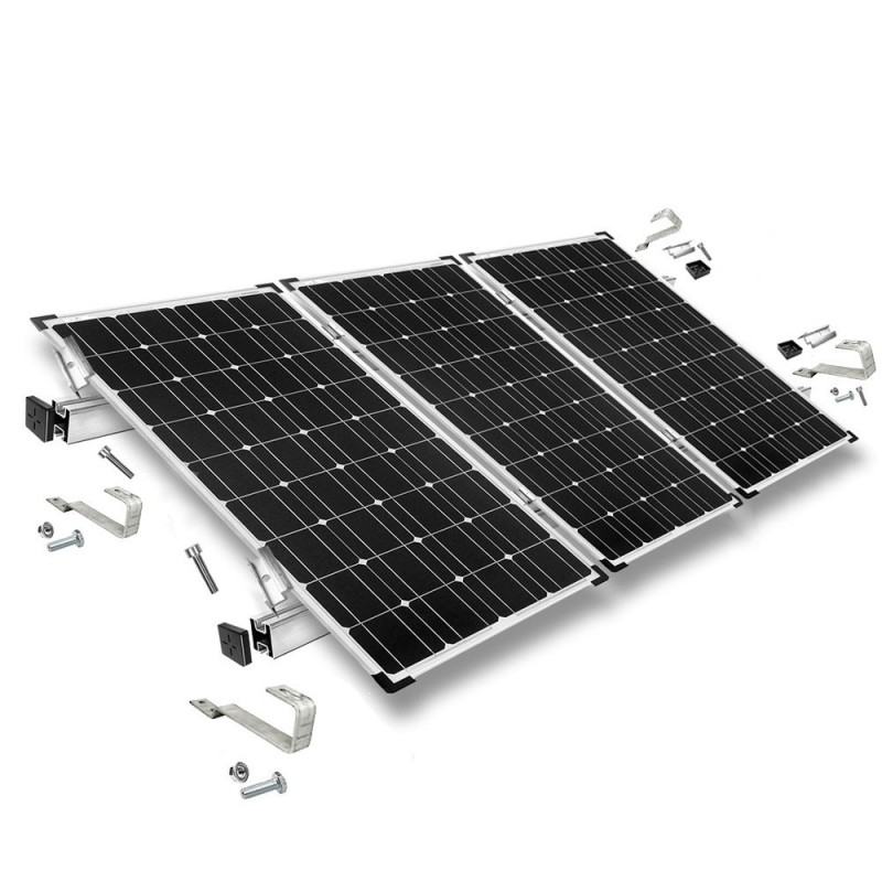 Mounting kit h35mm 3 panels with fixed bracket for sloping tiled roofs