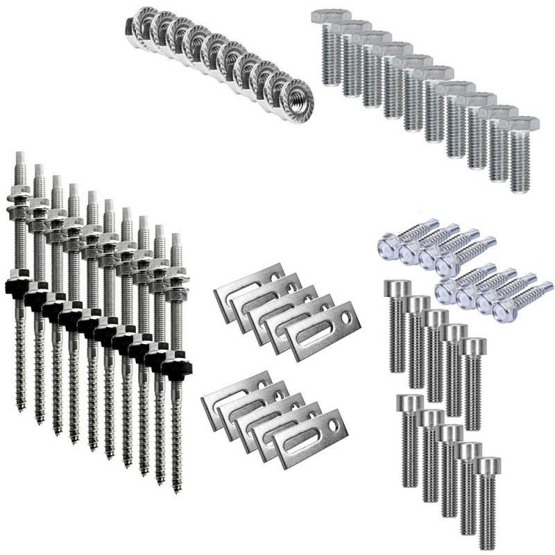 Mounting kit h30mm 4 solar panels with studs for pitched roof.