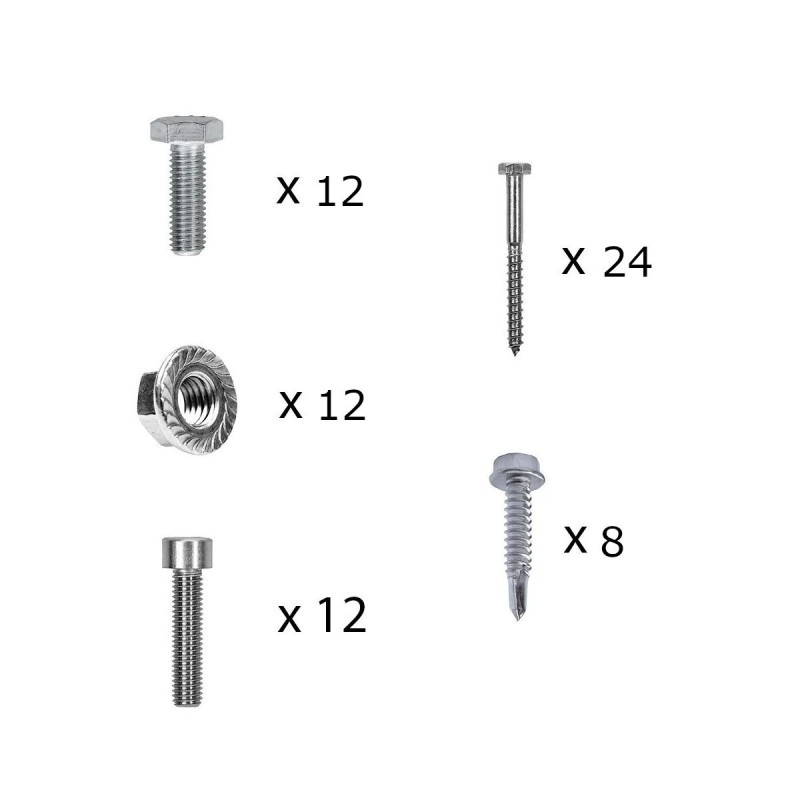 Adjustable mounting kit h30mm with brackets for sloping roof 5 panels