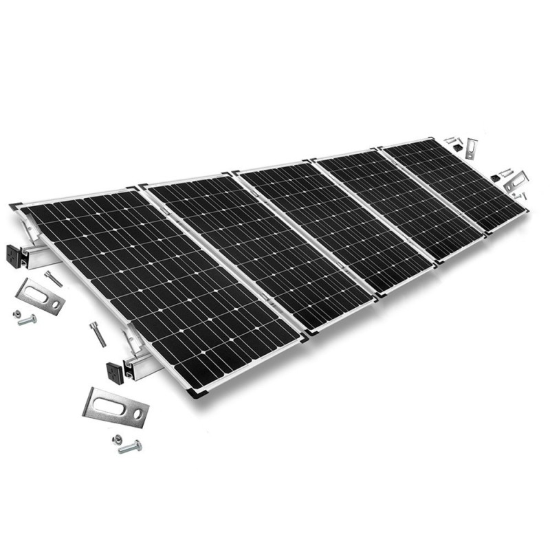 Mounting kit h30mm with roof studs for pitched roof 5 solar panels