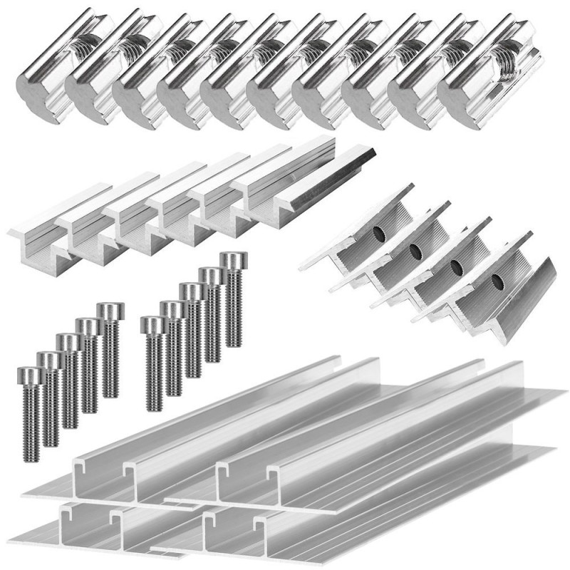 Mounting kit 4 solar panels with h30mm frame for pitched roof