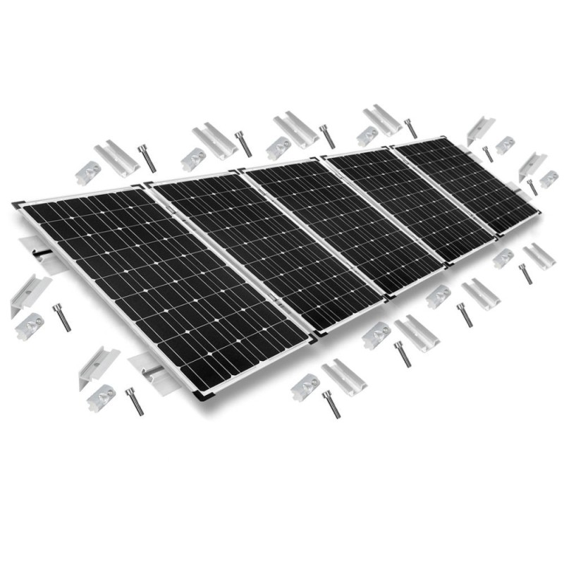 Mounting kit 5 solar panels with h35mm frame for pitched roof