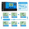 20A 12-24V PWM Solar Charge Controller with 2 USB 5V/2A Max