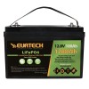 Eurteck LiFePO4 12.8V 100Ah Lithium Battery with Smart BMS