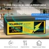 WANROY 12V 200Ah LiFePO4 Battery With 100A BMS 12.8V 2560Wh