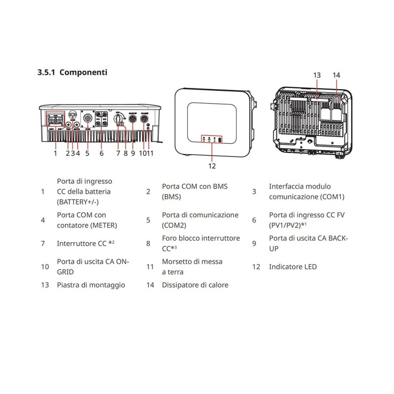 Goodwe GW3600N-ES-20 3.6kW Single-Phase Hybrid Inverter