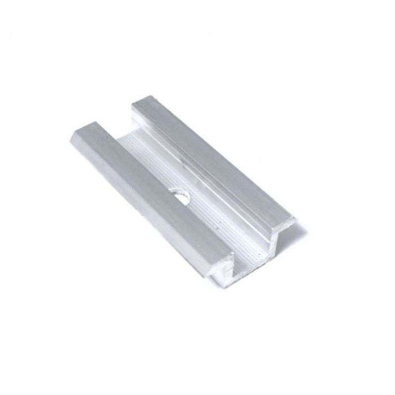 Megafix Aluminum central clamp for fixing panels 36x70mm