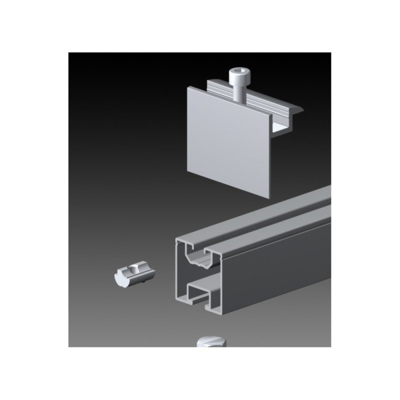 Megafix Aluminum Terminal Clamp for fixing panels 35x70mm