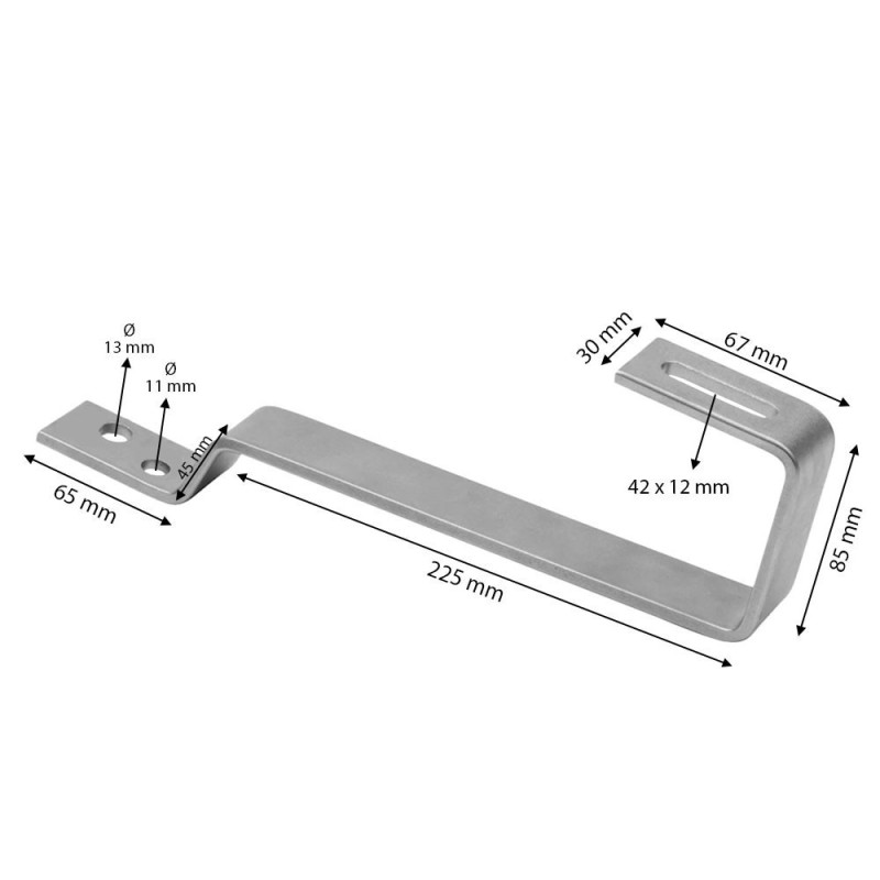 Fixed solar bracket Art. 9527 for solar profiles