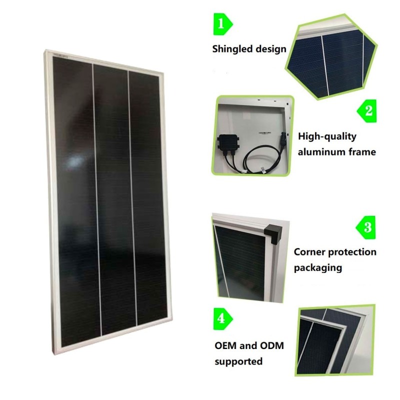 100W 12V Monocrystalline Module 40M Solar Panel