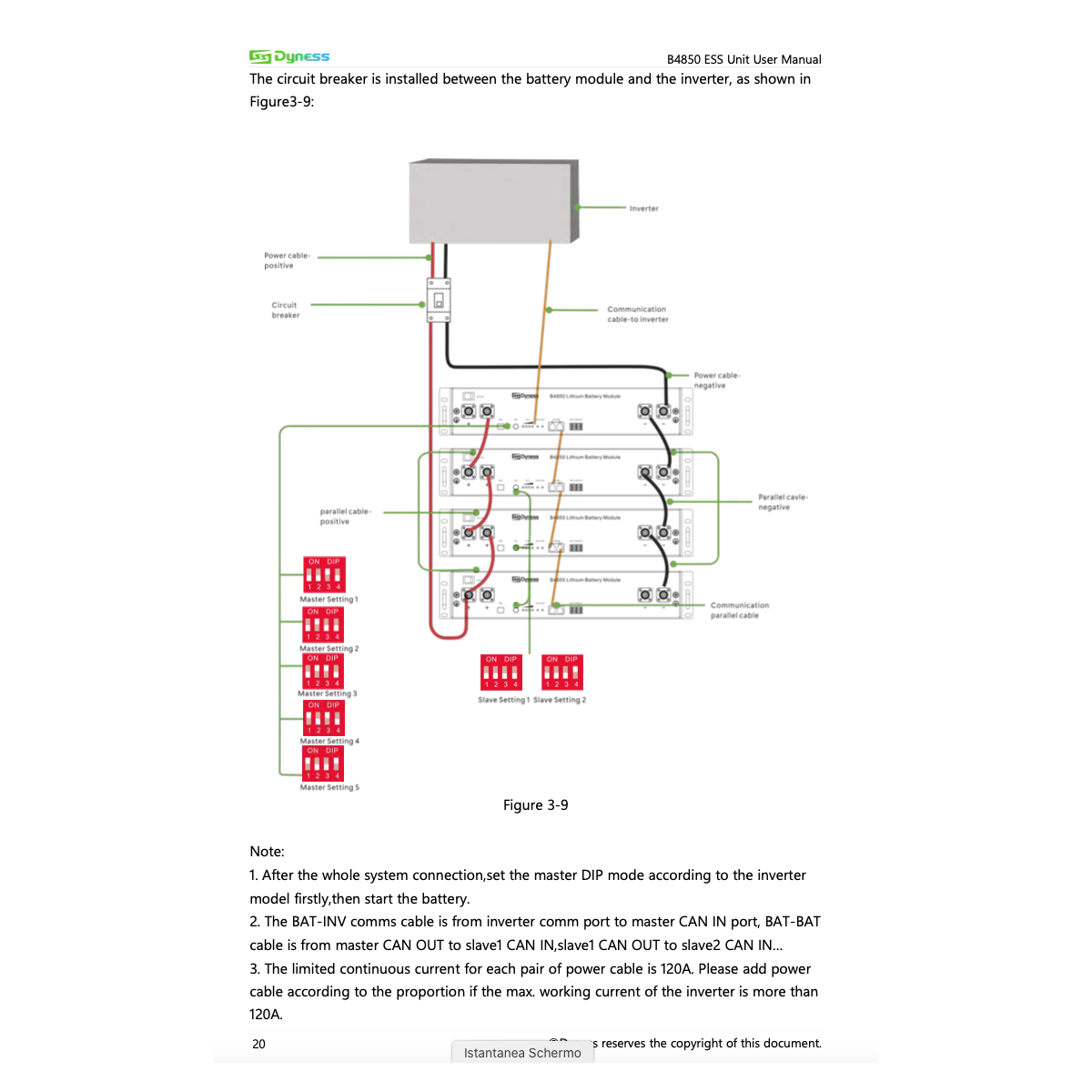 Dyness B4850 Batteria LiFePO4 2.4kW 48V con BMS