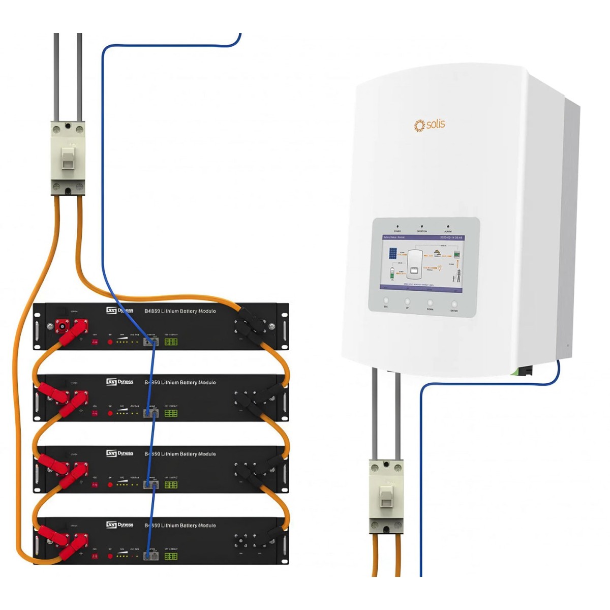 Solis 6kW batteria Dyness 9.6 kWh ON-GRID CEI-021