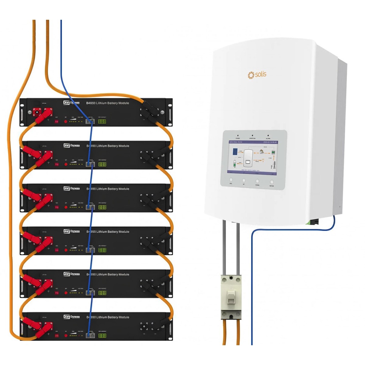 Solis 6kW batteria Dyness 14.4kWh ON-GRID CEI-021