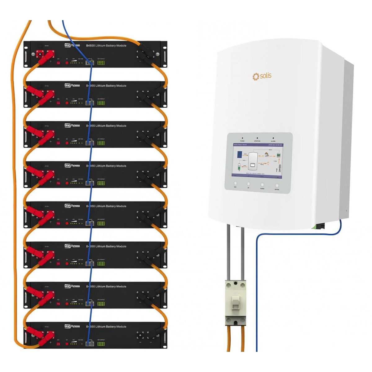 Solis 6kW Dyness Battery 19.2kWh CEI-021 1-phase storage system PV kit