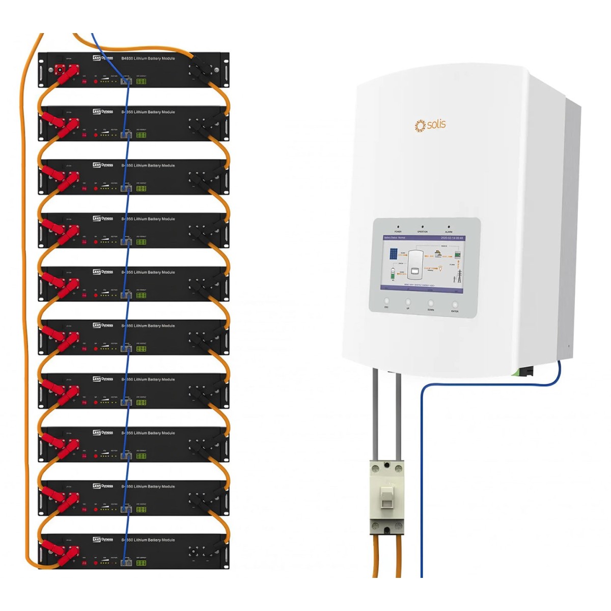 Solis 6kW Dyness Battery 24kWh CEI-021 1-phase storage system PV kit