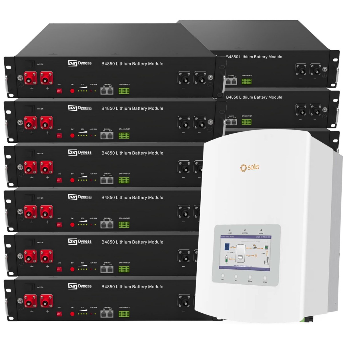 Solis 6kW Dyness Battery 28.8kWh CEI-021 1-phase storage system PV kit