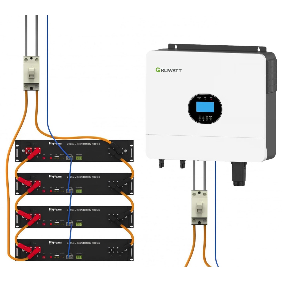 Growatt 6kW Dyness 9.6kWh OFF-GRID 1-phase storage system PV kit