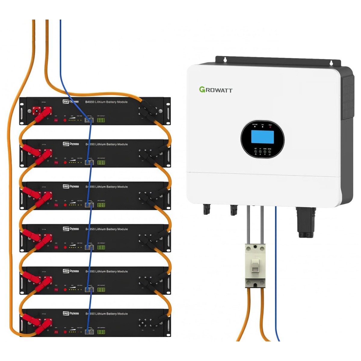 Growatt 6kW Dyness 14.4kWh OFF-GRID 1-phase storage system PV kit