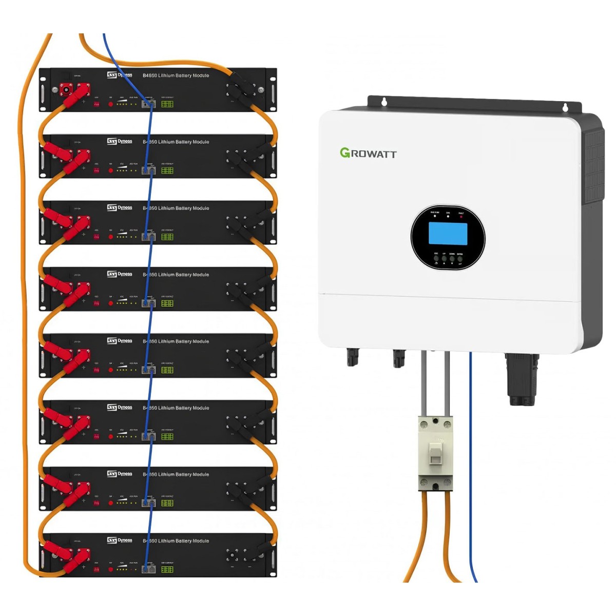 Growatt 6kW Dyness 19.2kWh OFF-GRID 1-phase storage system PV kit