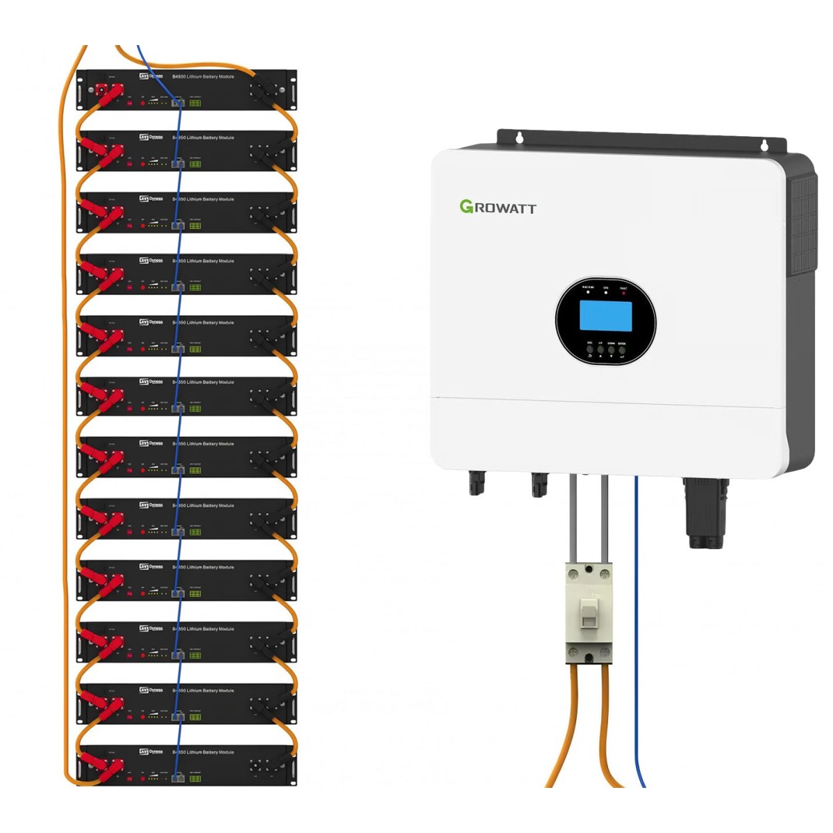 Growatt 6kW Dyness 28.8kWh OFF-GRID 1-phase storage system PV kit