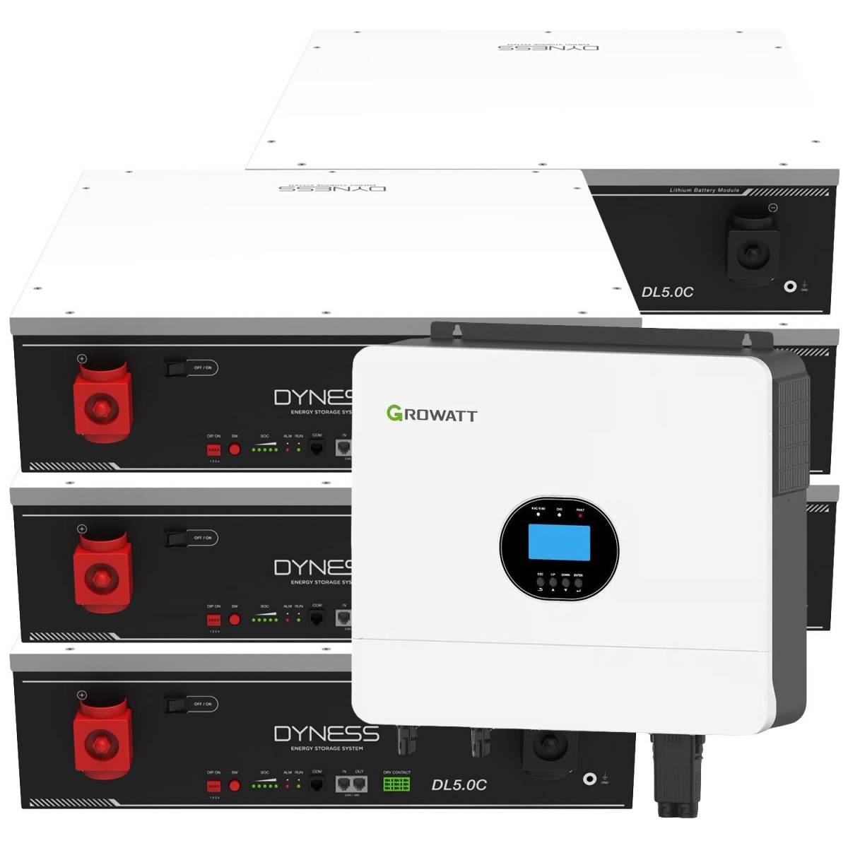 6kW Growatt 30.72kWh Dyness OFF-GRID 1-phase storage system PV kit