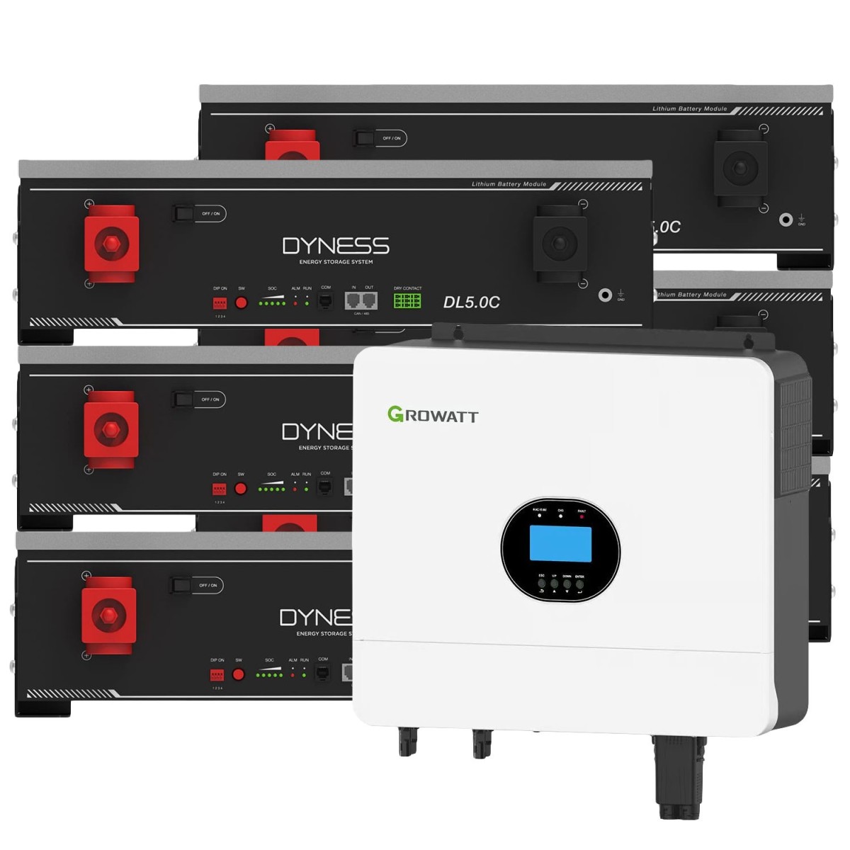 6kW Growatt 30.72kWh Dyness OFF-GRID 1-phase storage system PV kit