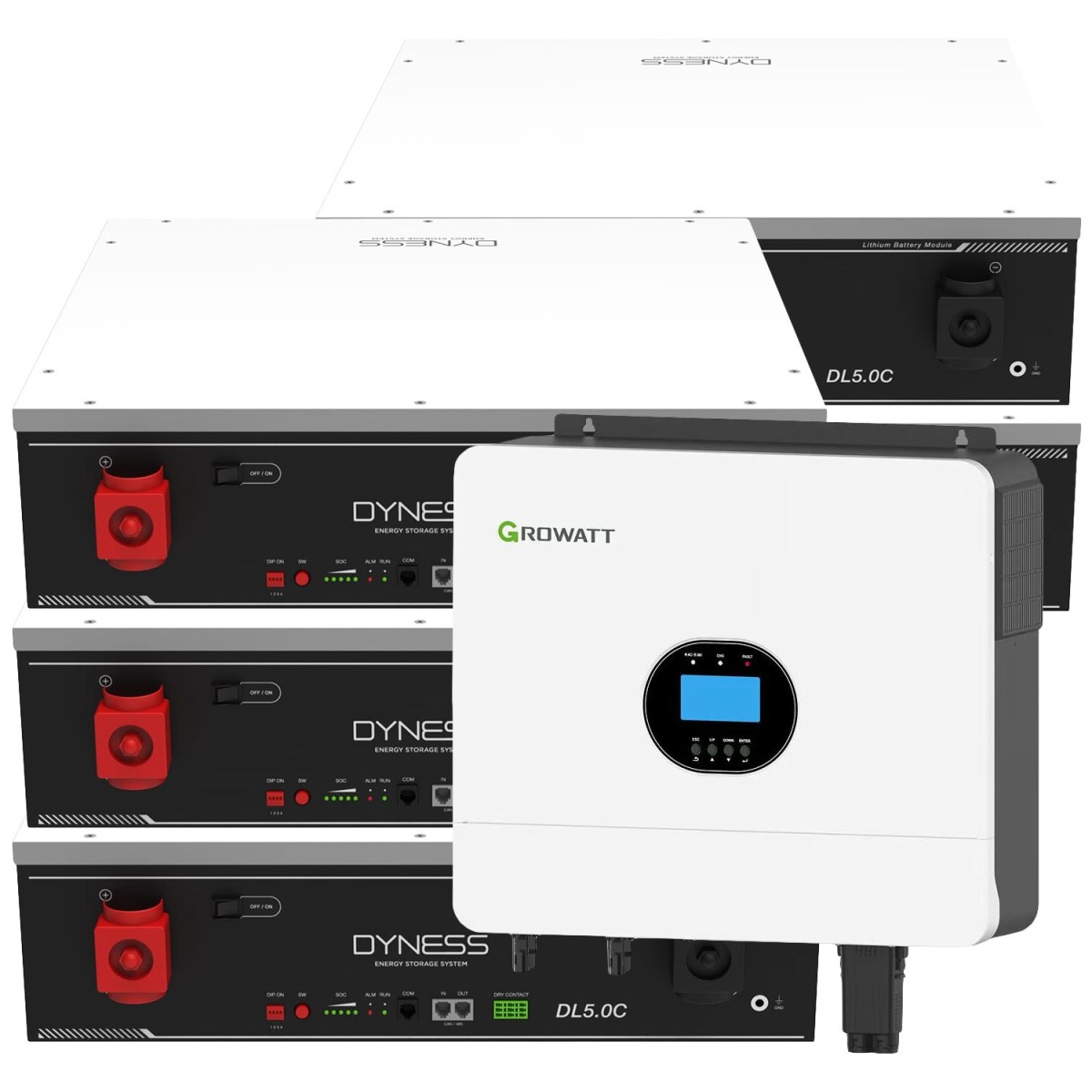 Growatt 6kW batteria Dyness DL5.0C 25.60kWh OFF-GRID