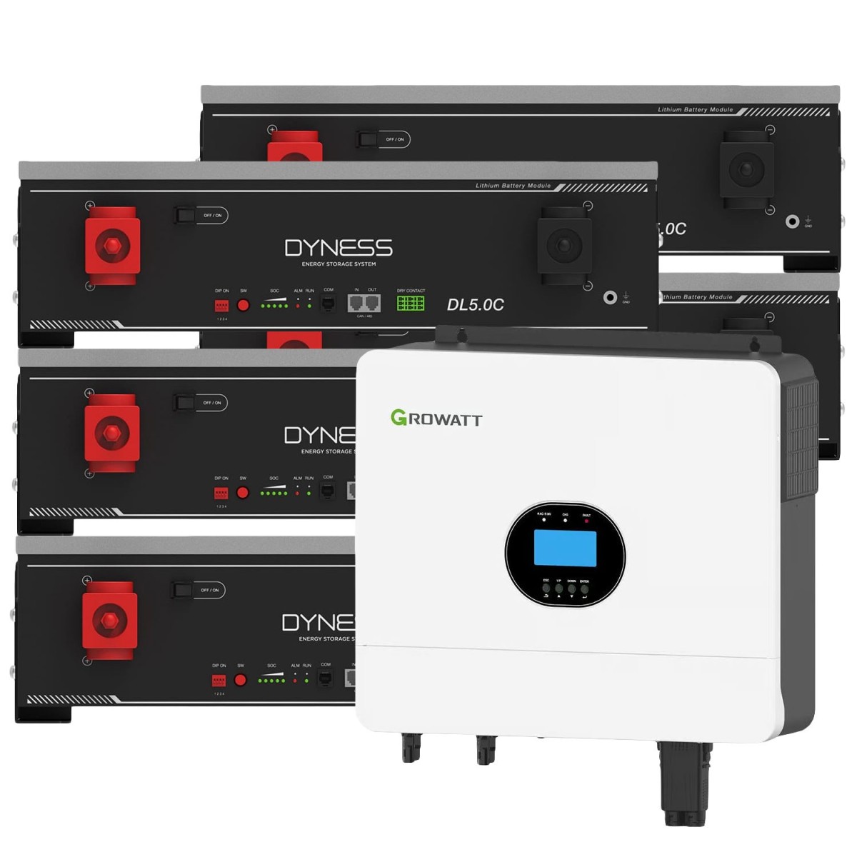 Growatt 6kW batteria Dyness DL5.0C 25.60kWh OFF-GRID