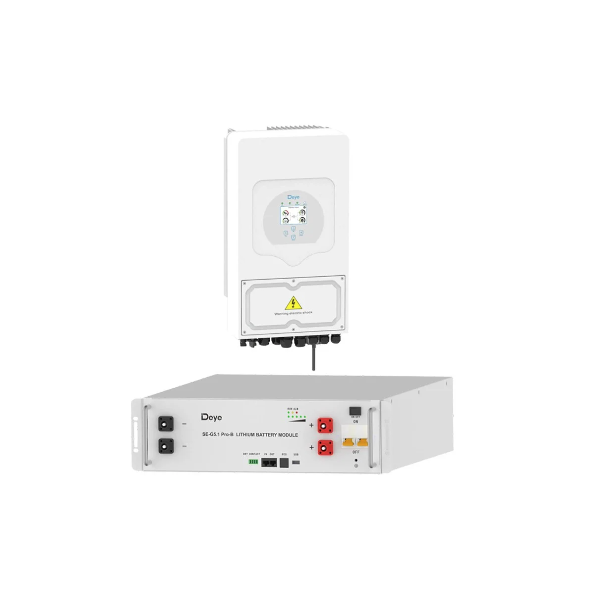 DEYE Storage system 5.12kWh inverter 6kW SG03LP1 + 1 SE-G5.1 Pro-B