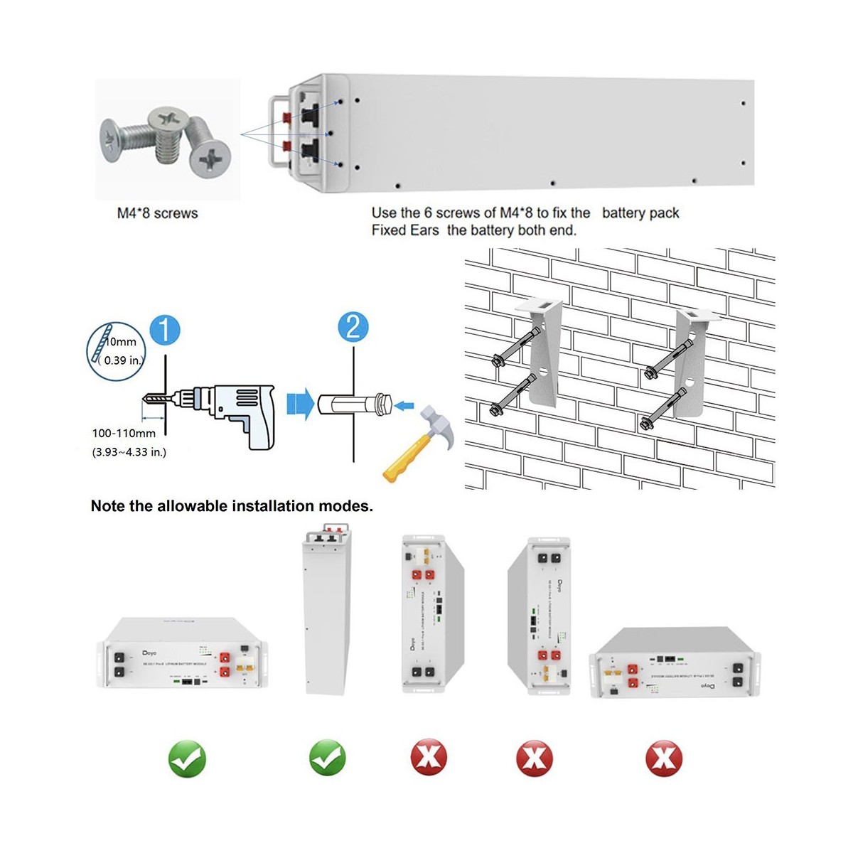 DEYE Storage system 20.48kWh inverter 6kW SG03LP1 + 4 SE-G5.1 Pro-B