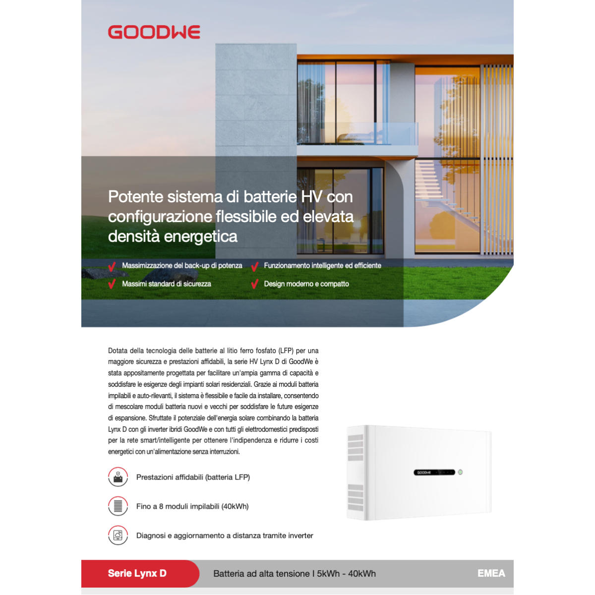GoodWe Batteria GW-LXD5.0-10-A6 Kit 30kWh IP66