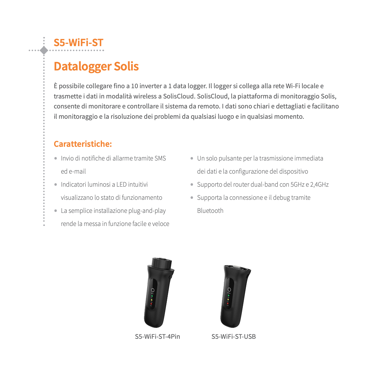 Solis S5-WiFi-ST-4Pin Chiavetta Wi-Fi connettore a 4-Pin