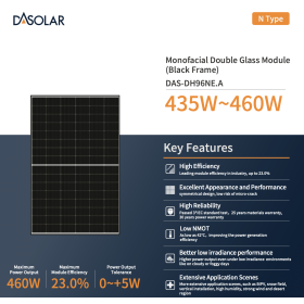 DAS SOLAR DAS-DH96NE.A 450W BW 36PZ Double glass Modulo Fotovoltaico T