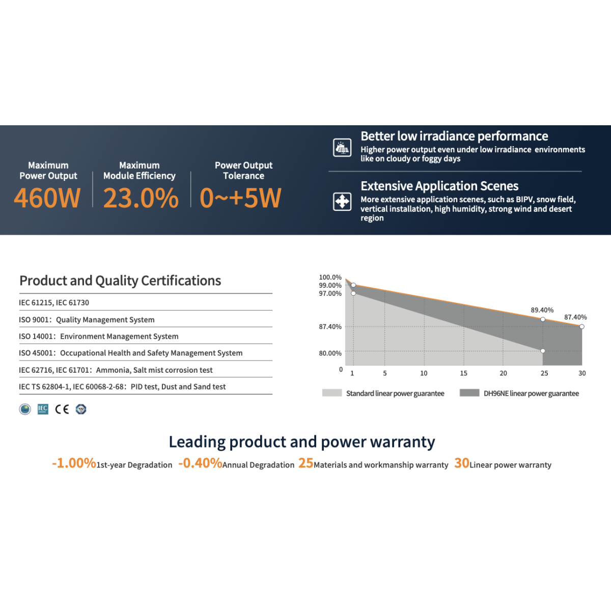 DAS SOLAR DAS-DH96NE.A 450W BW 36PZ Double glass Modulo Fotovoltaico T