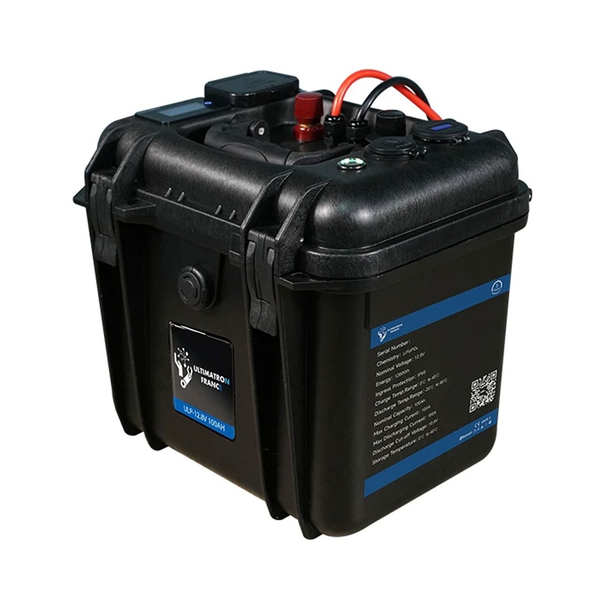 Ultimatron LiFePO4 ULP-12-100 12.8V 100Ah BMS Portable Lithium Battery