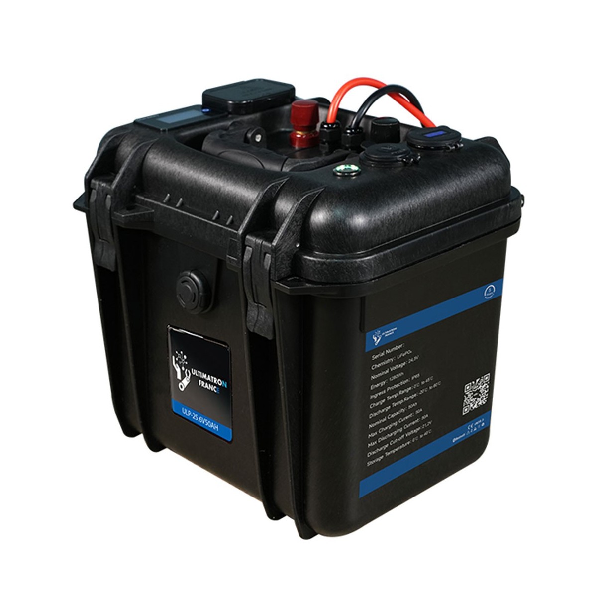Ultimatron LiFePO4 ULP-24-50 25.6V 50Ah BMS Portable Lithium Battery