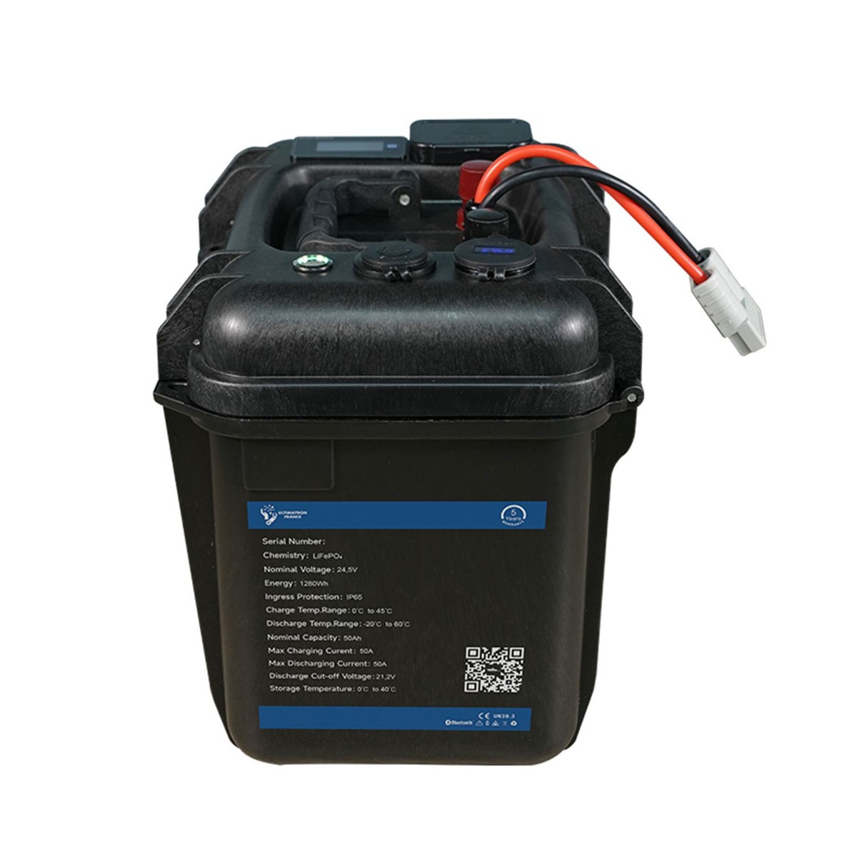 Ultimatron LiFePO4 ULP-24-50 25.6V 50Ah BMS Portable Lithium Battery